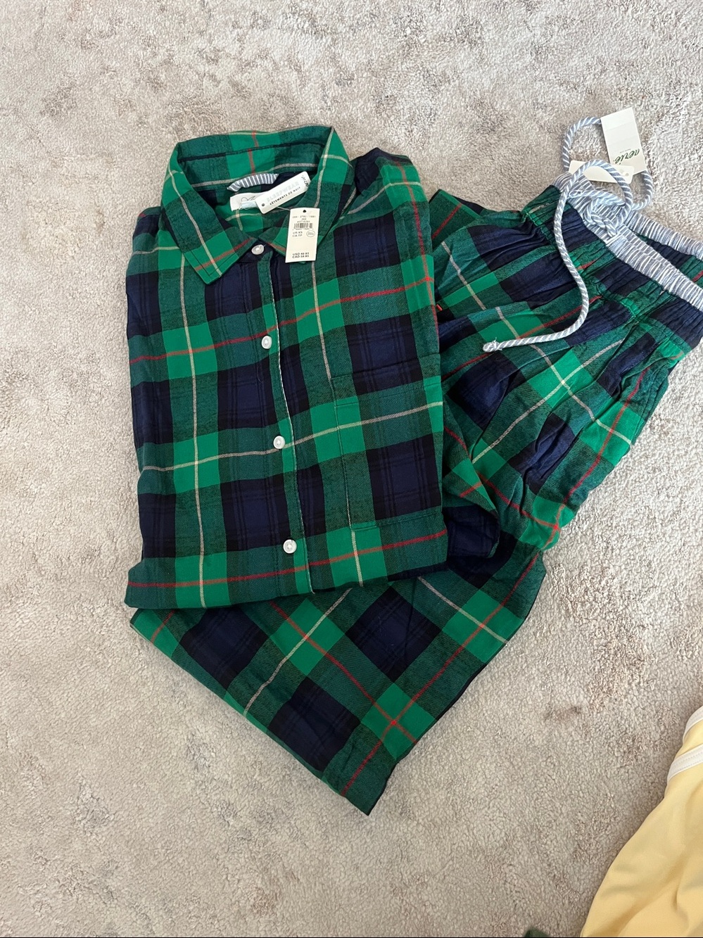 Aerie Plaid Pajama Set Two Piece Size Small MSRP $100 NWT